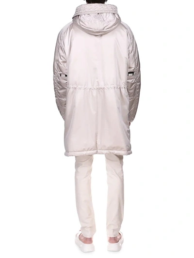 Shop Givenchy Padded Parka In Pearl Grey