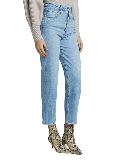Shop Levi's Women's Ribcage Straight Ankle Jeans In Samba Done