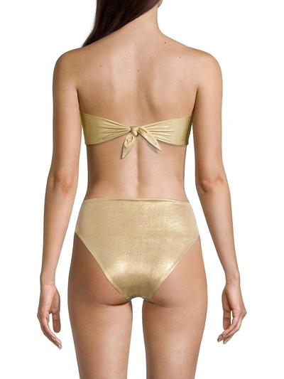Shop Sara Cristina Women's Marina Knotted Bikini Top In Gold