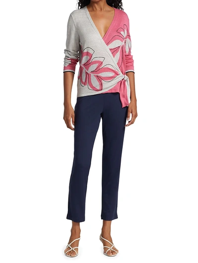 Shop Nic + Zoe Women's Hibiscus Wrap Cardigan In Pink Multi