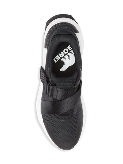 Shop Sorel Women's Kinetic Rnegd Strap Sneakers In Black