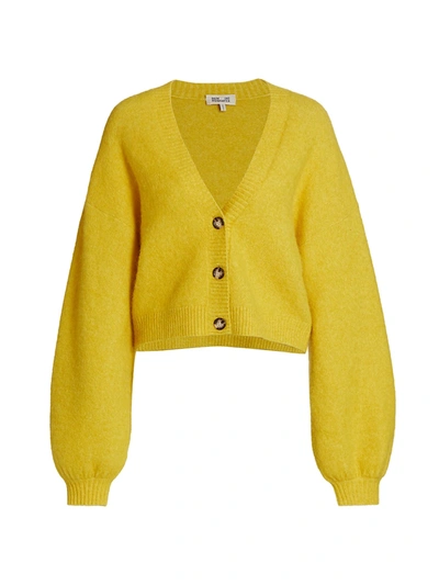 Shop Baum Und Pferdgarten Coastal Communities Chasmeen Wool-blend Cardigan In Oil Yellow