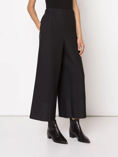 Shop Issey Miyake Wide Leg Cropped Trousers