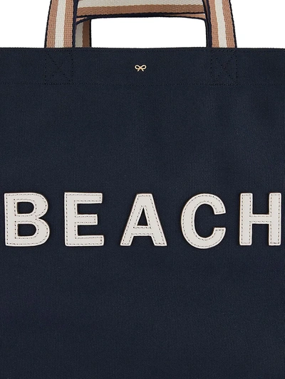 Shop Anya Hindmarch Women's Beach Canvas Tote In Marine