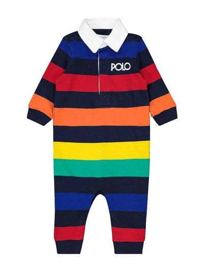 Shop Polo Ralph Lauren Kids Babygrow For Boys In Blue