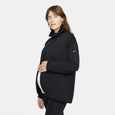 Shop Nike Women's Pullover Sweatshirt (maternity) In Black/black/white