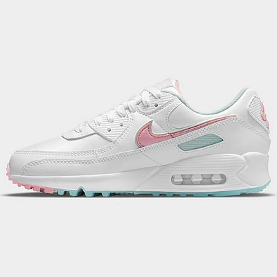 Shop Nike Women's Air Max 90 Casual Shoes In White/arctic Punch/barely Green