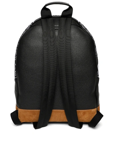 Shop Amiri Bandana Classic Leather Backpack In Black