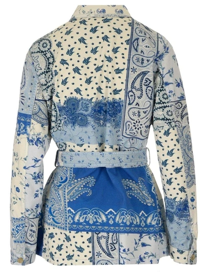Shop Etro Women's Light Blue Other Materials Jacket
