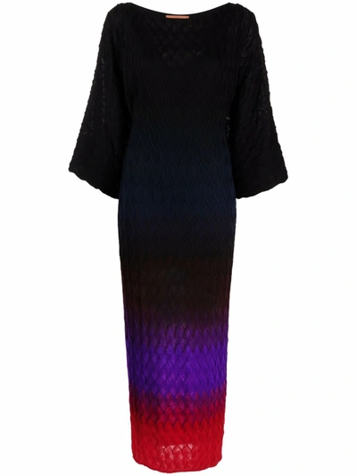 Shop Missoni Signature-knit Gradient Maxi Dress In Schwarz