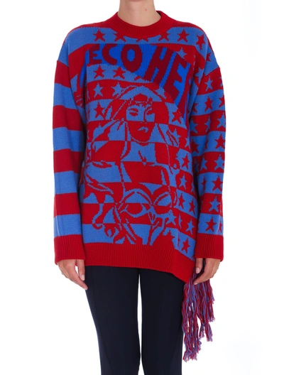 Shop Stella Mccartney Eco Hero Intarsia Sweater In Multicolor