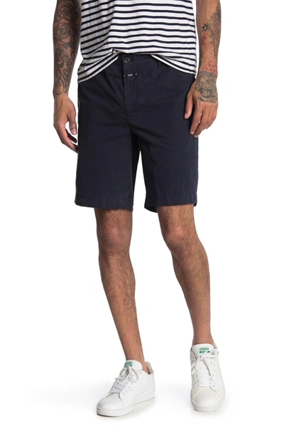 Shop Closed Classic Solid Shorts In Dark Night Navy