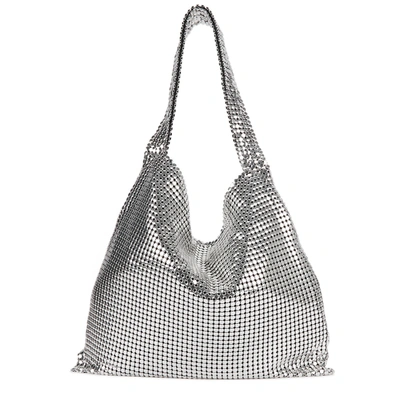 Shop Paco Rabanne Pixel Silver-tone Chainmail Shoulder Bag