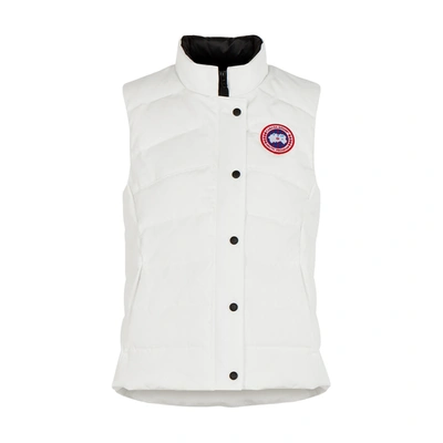 Shop Canada Goose Freestyle White Quilted Arctic-tech Shell Gilet