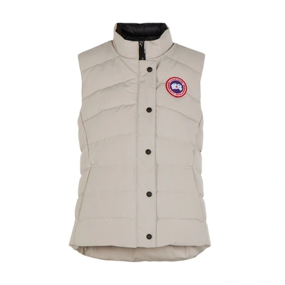 Shop Canada Goose Freestyle Navy Quilted Arctic-tech Shell Gilet In Light Grey