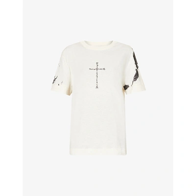 Shop Givenchy Womens Clay Graphic-print Cotton-jersey T-shirt S