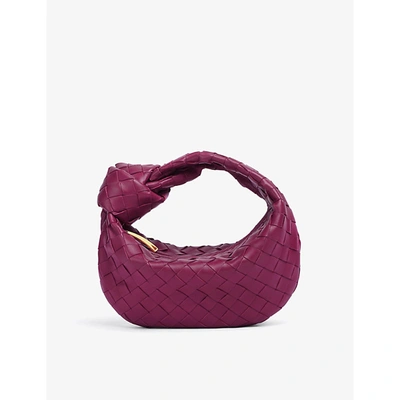 Shop Bottega Veneta Womens Cinnabar-gold The Mini Jodie Intrecciato Leather Hobo Bag