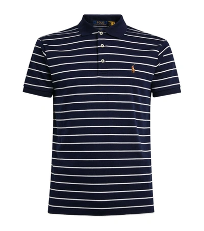 Shop Polo Ralph Lauren Cotton Striped Polo Shirt In Navy
