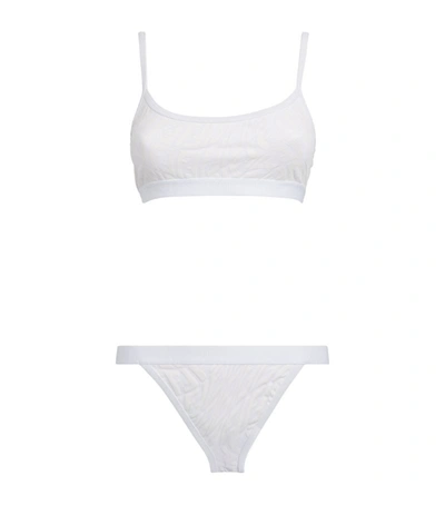 Shop Fendi Ff Print Bikini In White