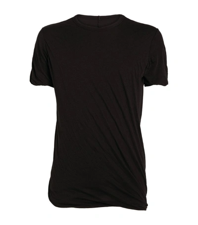 Shop Rick Owens Cotton Double T-shirt In Black