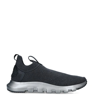 Shop Ermenegildo Zegna Techmerino Ombré Sock Sneakers In Grey