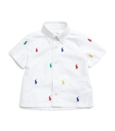 Shop Ralph Lauren Polo Pony Logo Shirt (6-24 Months) In White