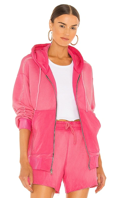 Shop Cotton Citizen The Brooklyn Oversized Hoodie In Hot Pink Mix