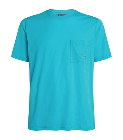 Shop Vilebrequin Embroidered Logo T-shirt In Blue