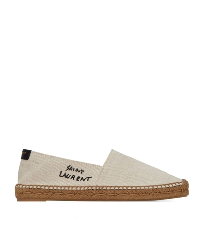 Shop Saint Laurent Monogram Espadrilles In Nude