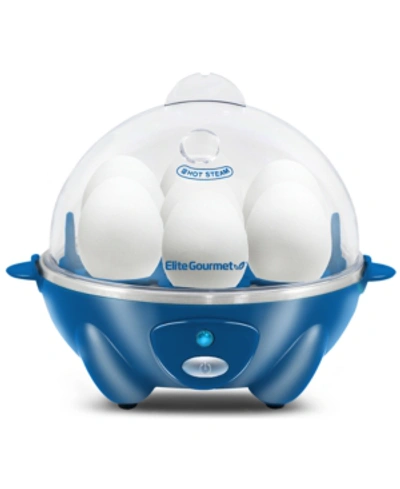 Shop Elite Gourmet Easy Electric 7 Egg Capacity Cooker, Poacher, Steamer, Omelet Maker With Auto Shut-off In Jewel Blue