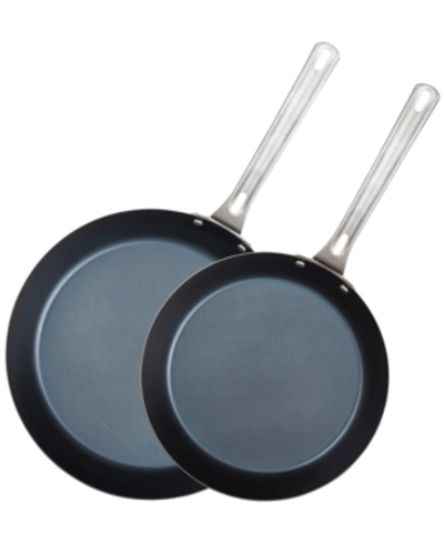 Shop Viking 2-pc. 10" & 12" Blue Carbon Steel Fry Pan Set In Black