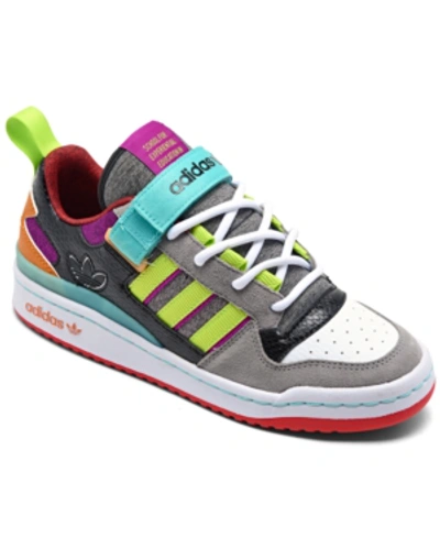 Shop Adidas Originals Women's Forum Low Casual Sneakers From Finish Line In Fuchisa-pink