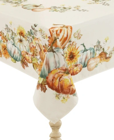 Shop Laural Home Harvest Sun Tablecloth In Orange And Tan