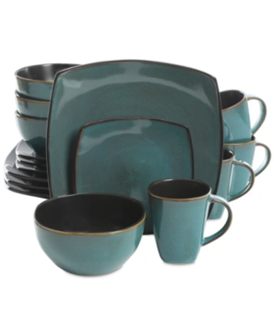 Shop Gibson Elite Soho Lounge 16-pc. Dinnerware Set, Service For 4 In Teal
