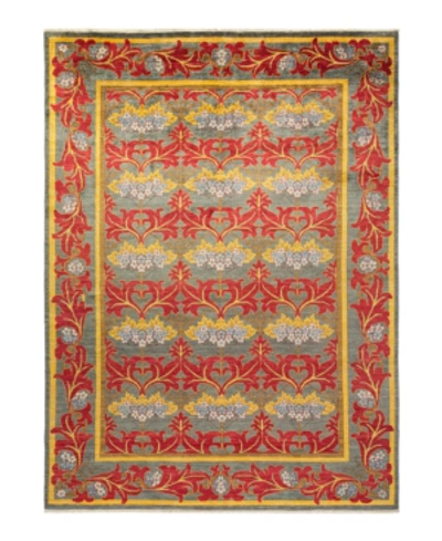 Shop Adorn Hand Woven Rugs Arts And Crafts M1681 8'8" X 11'9" Area Rug In Gray