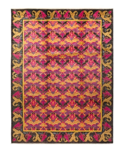 Shop Adorn Hand Woven Rugs Arts And Crafts M1625 9'2" X 11'10" Area Rug In Black
