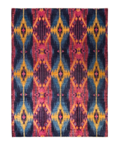Shop Adorn Hand Woven Rugs Modern M1695 9'1" X 12' Area Rug In Navy