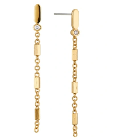 Shop Ava Nadri Chain Linear Earring In Gold Tone