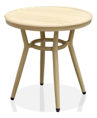 Shop Furniture Of America Capitola Round Patio Side Table In Natural Tone