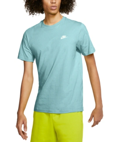 Shop Nike Men's Sportswear Club T-shirt In Light Dew Blue