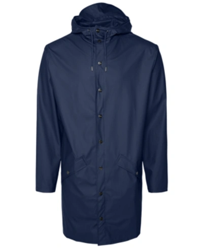 Rains Unisex Long Jacket In Navy