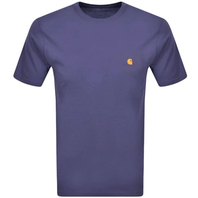 Shop Carhartt Chase Short Sleeved T Shirt Purple