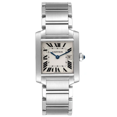 Shop Cartier Tank Francaise Midsize 25mm Silver Dial Ladies Watch W51011q3 In Not Applicable