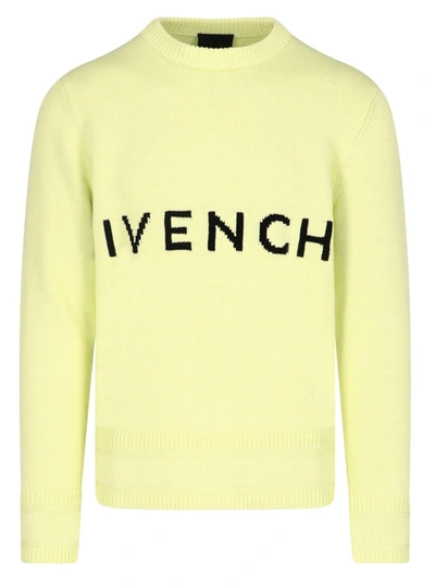 Shop Givenchy 4g Knit Sweater In Yellow