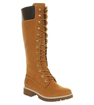 Shop Timberland 14 Inch Premium Nubuck Leather Boots In Wheat