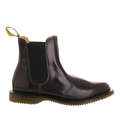 Shop Dr. Martens Kensington Leather Chelsea Boots In Burgundy Leather