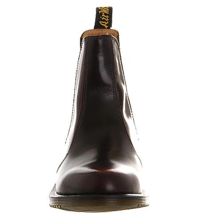 Shop Dr. Martens Kensington Leather Chelsea Boots In Burgundy Leather