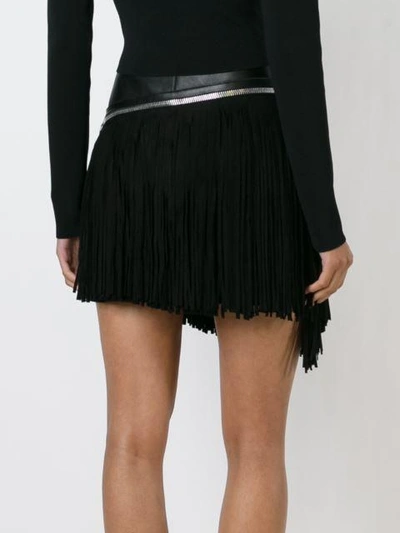 Shop Dsquared2 Asymmetric Fringed Skirt
