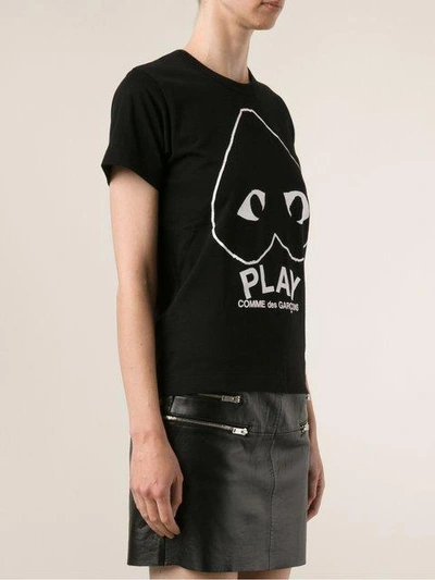 Shop Comme Des Garçons Play Heart Print T-shirt