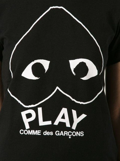 Comme Des Garçons Play Upside Down Logo Print T-shirt